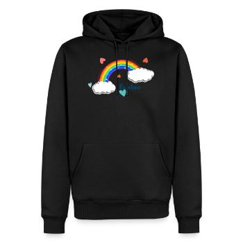Rainbow - Men’s Premium Organic Hoodie - black - Front - Nico (187cm)