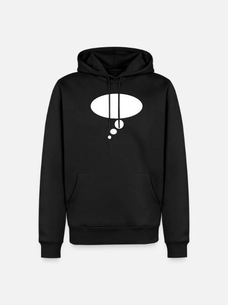 Bulle de pensée - Sweat à capuche Premium bio Homme - noir