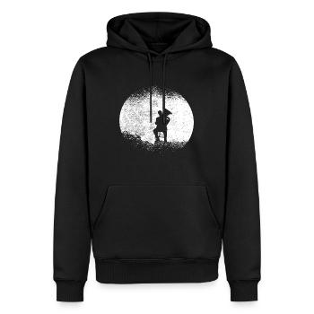 Tuba joueur de tuba joueur de tuba - Sweat à capuche Premium bio Homme - noir - Devant - Nico (187cm)