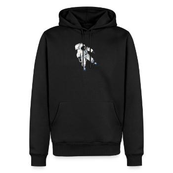 astronaut - Men’s Premium Organic Hoodie - black - Front - Nico (187cm)