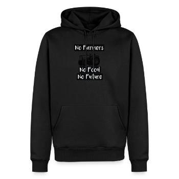 pas d'agriculteurs pas de nourriture pas d'avenir - Sweat à capuche Premium bio Homme - noir - Devant - Nico (187cm)