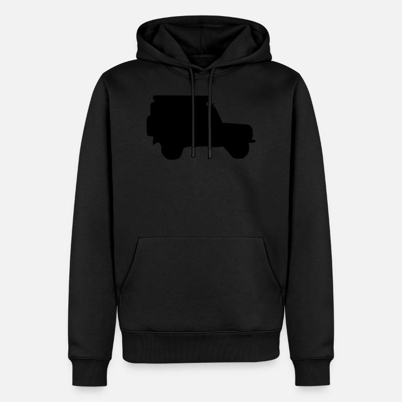 Shadow LR Defender 90 - Männer Premium Bio Hoodie - Schwarz