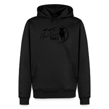 Logo noir - Sweat à capuche Premium bio Homme - noir - Devant - Nico (187cm)
