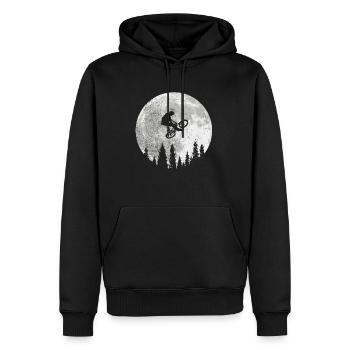 VTT VTT VTT Downhill - Sweat à capuche Premium bio Homme - noir - Devant - Nico (187cm)