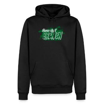 Hansestadt Bremen Hanse Weser - Männer Premium Bio Hoodie - Schwarz - Vorne - Nico (187cm)