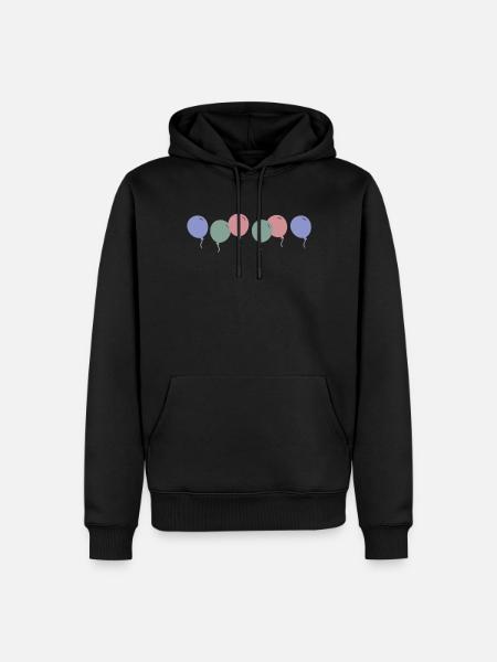 Pastel Balloons - Men’s Premium Organic Hoodie - black