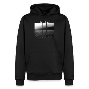 DorfKind - Männer Premium Bio Hoodie - Schwarz - Vorne - Nico (187cm)