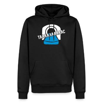 CT taaaaac - Männer Premium Bio Hoodie - Schwarz - Vorne - Nico (187cm)