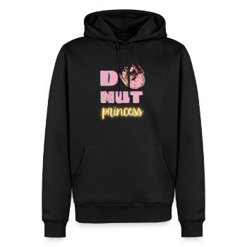Donut Princess Funny Foodie Shirt Schokolade - Männer Premium Bio Hoodie - Schwarz - Vorne - Nico (187cm)