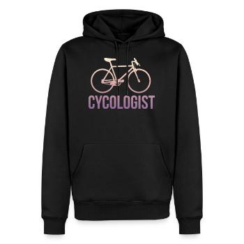 Cycologist Cycling Cycle - Männer Premium Bio Hoodie - Schwarz - Vorne - Nico (187cm)