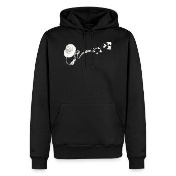 DNA - Männer Premium Bio Hoodie - Schwarz - Vorne - Nico (187cm)