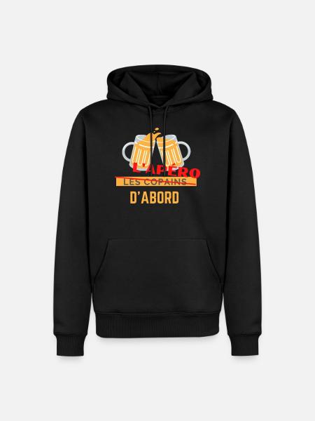 L Apéro d'abord - Sweat à capuche Premium bio Homme - noir