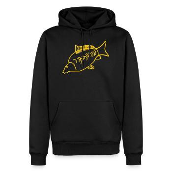 Karfen gold - Männer Premium Bio Hoodie - Schwarz - Vorne - Nico (187cm)