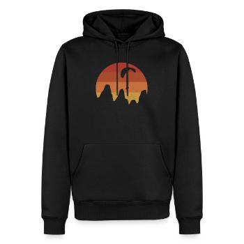 Parapente parapente par - Sweat à capuche Premium bio Homme - noir - Devant - Nico (187cm)