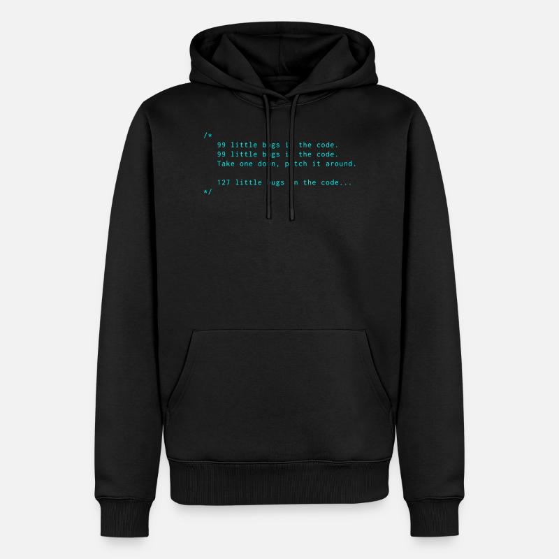 Bugs code programming informatic gift saying - Men’s Premium Organic Hoodie - black