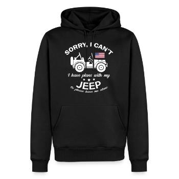Désolé, je ne peux pas planifier avec ma Jeep - Sweat à capuche Premium bio Homme - noir - Devant - Nico (187cm)