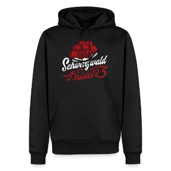 Schwarzwaldmädel Bollenhut Motiv - Männer Premium Bio Hoodie - Schwarz - Vorne - Nico (187cm)