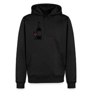 Reicht mir den Wein - Männer Premium Bio Hoodie - Schwarz - Vorne - Nico (187cm)