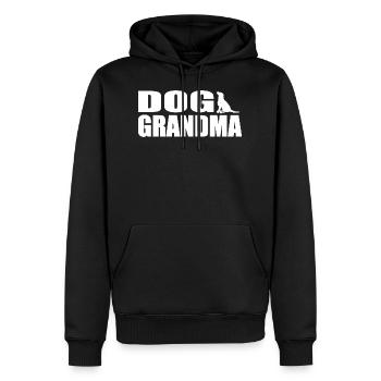 Dog Grandma chien propriétaire de chien cadeau - Sweat à capuche Premium bio Homme - noir - Devant - Nico (187cm)