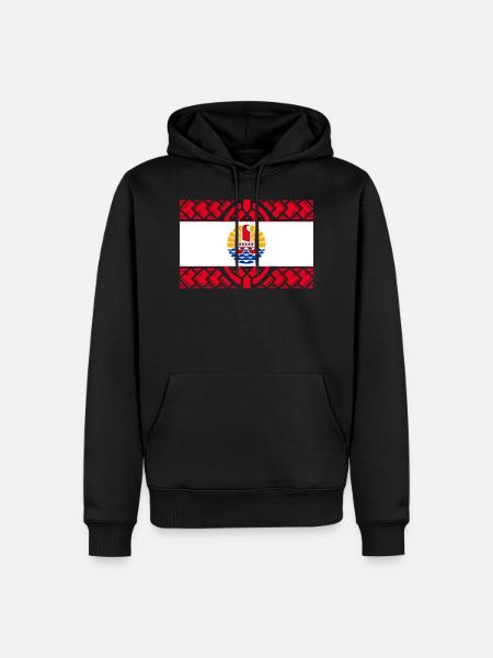 Flag Tahiti2 - Men’s Premium Organic Hoodie - black