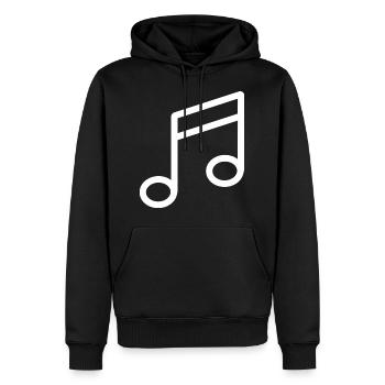 Musique orchestre musicien chanteur note de musique - Sweat à capuche Premium bio Homme - noir - Devant - Nico (187cm)
