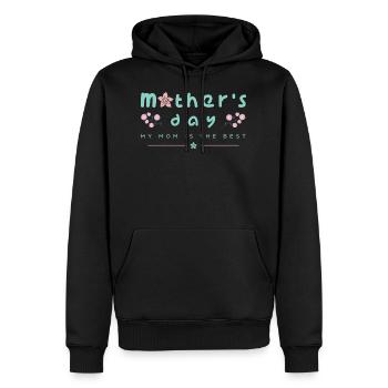 Mother’s Day - Sweat à capuche Premium bio Homme - noir - Devant - Nico (187cm)