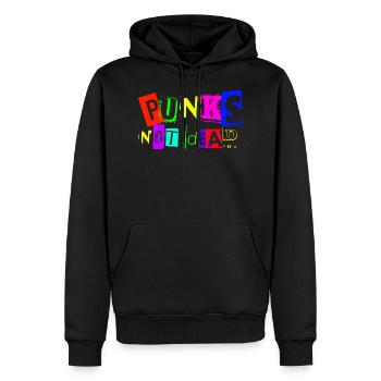PUNKS NOT DEAD - Männer Premium Bio Hoodie - Schwarz - Vorne - Nico (187cm)