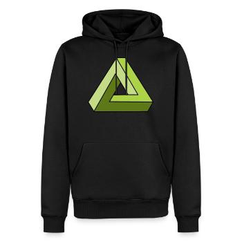 infinity infini triangle cool cadeau - Sweat à capuche Premium bio Homme - noir - Devant - Nico (187cm)