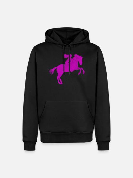 Rider Spring horse | Riding | Pink - Men’s Premium Organic Hoodie - black