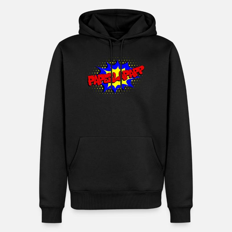 papperlapapp - Sweat à capuche Premium bio Homme - noir