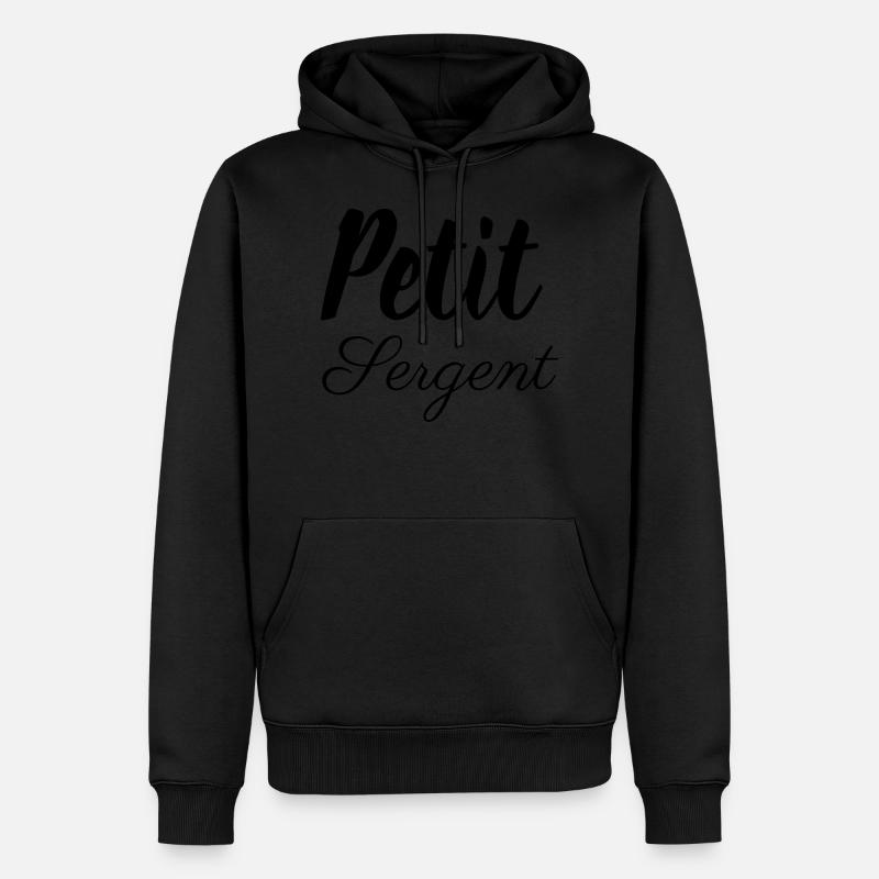Kleiner Sergeant. - Männer Premium Bio Hoodie - Schwarz
