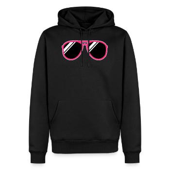 Lunettes de soleil - Sweat à capuche Premium bio Homme - noir - Devant - Nico (187cm)