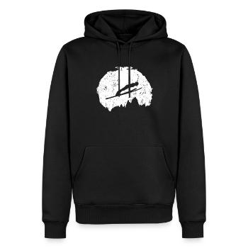 Skisprungsprungsprungschanze Skisprungschanze - Sweat à capuche Premium bio Homme - noir - Devant - Nico (187cm)