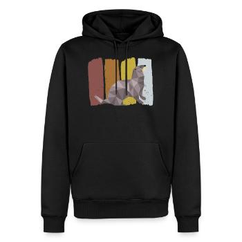 Otter Fischotter Seeotter Geschenkidee Tiere - Männer Premium Bio Hoodie - Schwarz - Vorne - Nico (187cm)