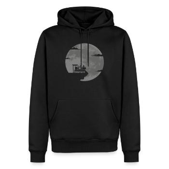 Railway model railway train driver Railway operator - Men’s Premium Organic Hoodie - black - Front - Nico (187cm)