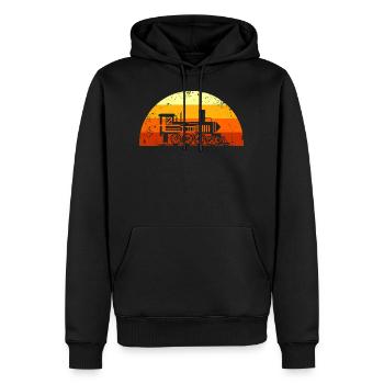 Railway model railway train driver Railway operator - Men’s Premium Organic Hoodie - black - Front - Nico (187cm)