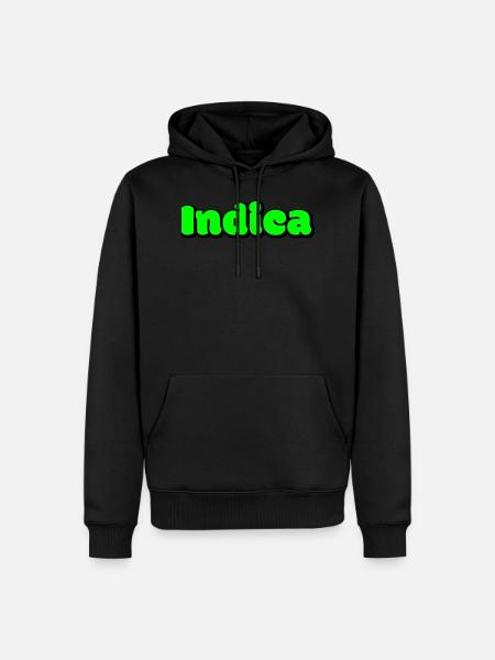 indica shirt - Männer Premium Bio Hoodie - Schwarz