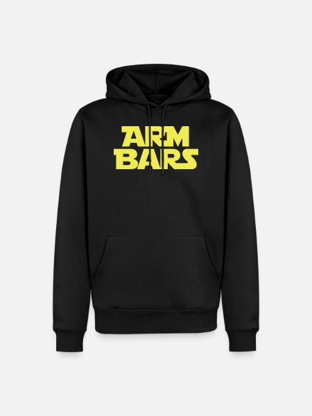 Barre braccio Jiu-Jitsu brasiliane BJJ - Felpa con cappuccio ecologica premium da uomo - nero