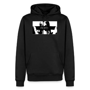 Britney gratis - Männer Premium Bio Hoodie - Schwarz - Vorne - Nico (187cm)
