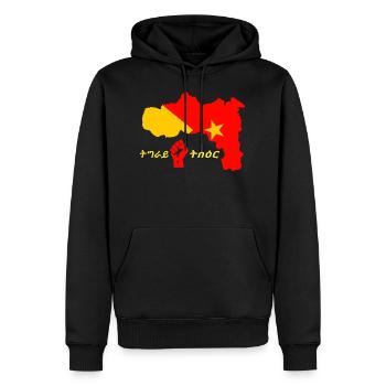 tigray map flag Ethiopia - Men’s Premium Organic Hoodie - black - Front - Nico (187cm)