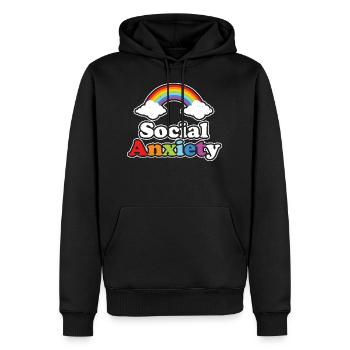 Social Anxiety Emo Clothes Aesthetic Soft Goth - Sweat à capuche Premium bio Homme - noir - Devant - Nico (187cm)