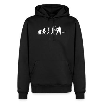 Eishockey Evolution - Männer Premium Bio Hoodie - Schwarz - Vorne - Nico (187cm)