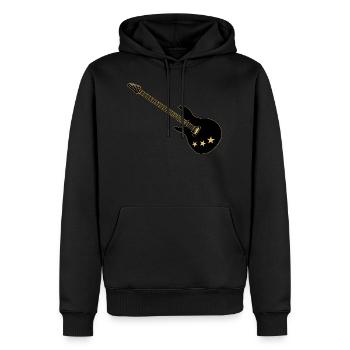Gitarre - Männer Premium Bio Hoodie - Schwarz - Vorne - Nico (187cm)