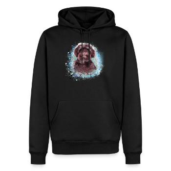Bolonka Zwetna,maltais, graffiti, chien - Sweat à capuche Premium bio Homme - noir - Devant - Nico (187cm)