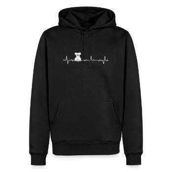 Koala Koalas Koalabär Koalabären Herzschlag - Männer Premium Bio Hoodie - Schwarz - Vorne - Nico (187cm)