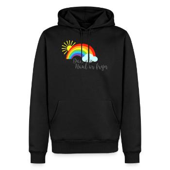 Daw Eto Haul Ar Fryn - Men’s Premium Organic Hoodie - black - Front - Nico (187cm)