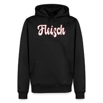 Fleisch - Männer Premium Bio Hoodie - Schwarz - Vorne - Nico (187cm)