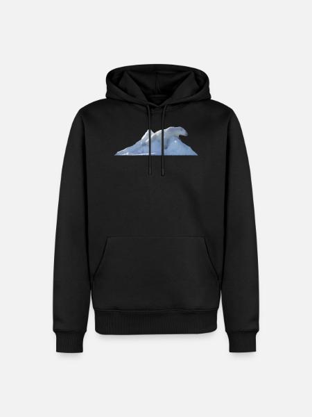 Eisbär-Eisberg - Männer Premium Bio Hoodie - Schwarz