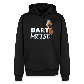Bartmeise Vogel Zeichnung Ornithologe Vogelfreund - Männer Premium Bio Hoodie - Schwarz - Vorne - Nico (187cm)