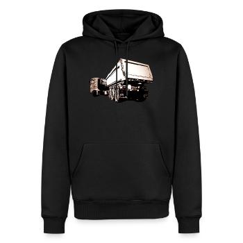 Camions - Sweat à capuche Premium bio Homme - noir - Devant - Nico (187cm)